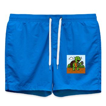 Bande dessinée Tortue drôle - Short de bain - cobalt blue - Devant
