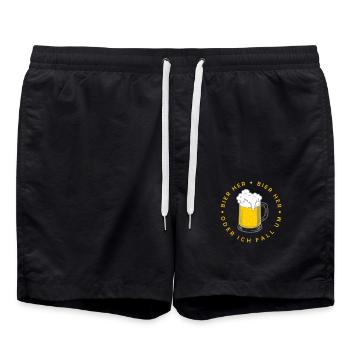 Bees here - Oder ich fall um! - Swim Trunks - black - Front - AI Model Male 185 light (185cm)