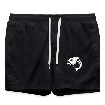 Herringbone Sour - Swim Trunks - black - Front - AI Model Male 185 light (185cm)