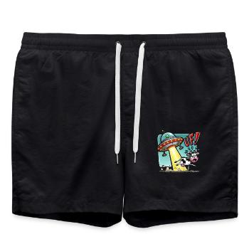 Vache OVNI - Short de bain - noir - Devant - AI Model Male 185 light (185cm)
