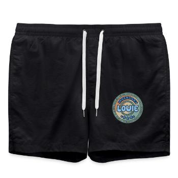 Idée cadeau Louie - Short de bain - noir - Devant - AI Model Male 185 light (185cm)