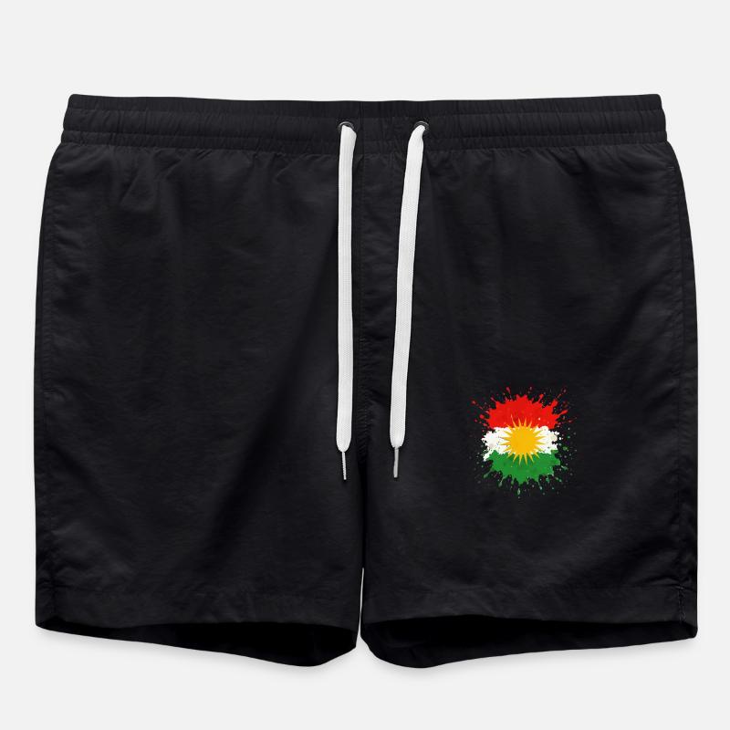 kurdistan klecks - Badeshorts - Schwarz
