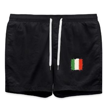Italy Blobs - Swim Trunks - black - Front - AI Model Male 185 light (185cm)
