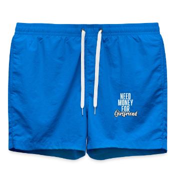 Need Money For Girlfriend - Badeshorts - Cobalt blue - Vorne