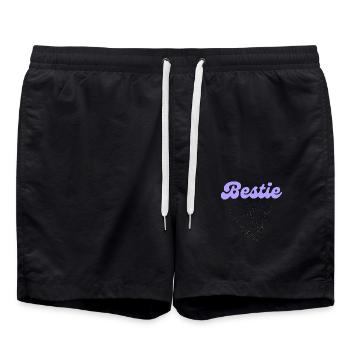 Bête - Amitié - Mains - Short de bain - noir - Devant - AI Model Male 185 light (185cm)