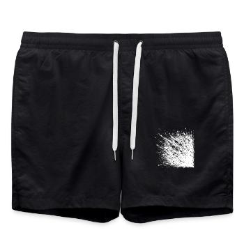 Abstract Splash Explosion When Ink Party - Swim Trunks - black - Front - AI Model Male 185 light (185cm)