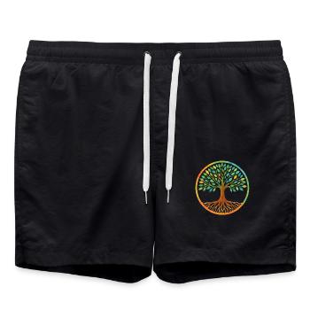 Arbre de vie - Short de bain - noir - Devant - AI Model Male 185 light (185cm)