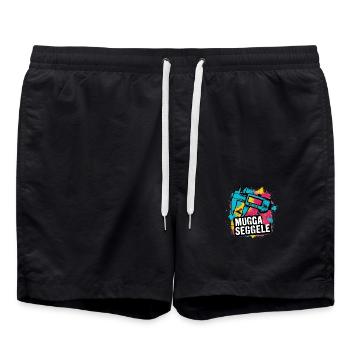 Muggaseggele - Swim Trunks - black - Front - AI Model Male 185 light (185cm)