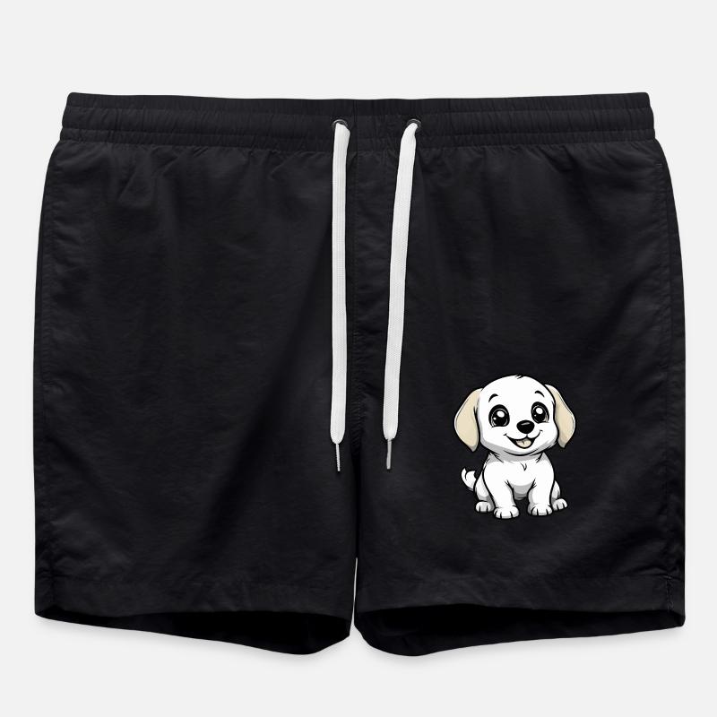 Labrador Hund Niedlich - Badeshorts - Schwarz