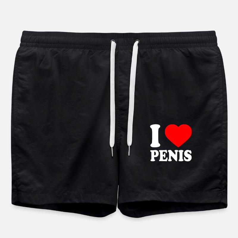 I love penis - Short de bain - noir