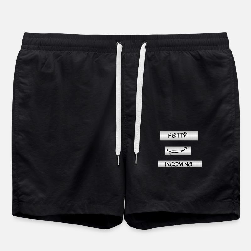 Manga Smile: Hottie Approaching - Swim Trunks - black