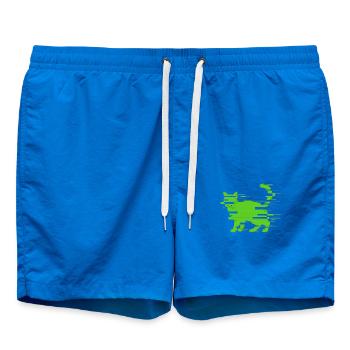 Glitch Katze - Badeshorts - Cobalt blue - Vorne