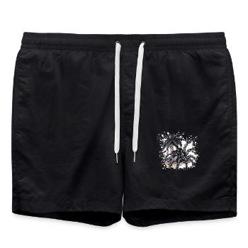 Tarantula Insel Palme - Badeshorts - Schwarz - Vorne - AI Model Male 185 light (185cm)