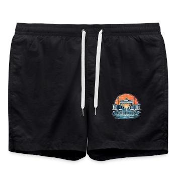 Porte de Brandebourg à Berlin - Short de bain - noir - Devant - AI Model Male 185 light (185cm)