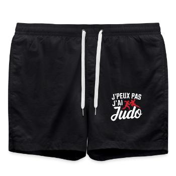 j'peux pas j'ai judo - Short de bain - noir - Devant - AI Model Male 185 light (185cm)