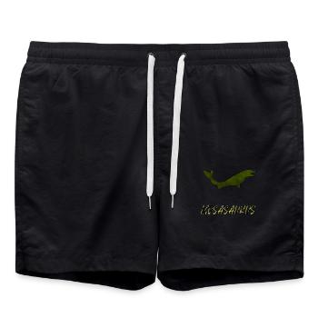 Mosasaurus - Swim Trunks - black - Front - AI Model Male 185 light (185cm)