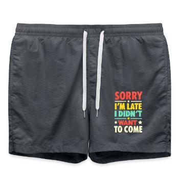 Désolé, je suis en retard, je n’ai pas voulu venir - Short de bain - charbon - Devant - AI Model Male 185 light (185cm)