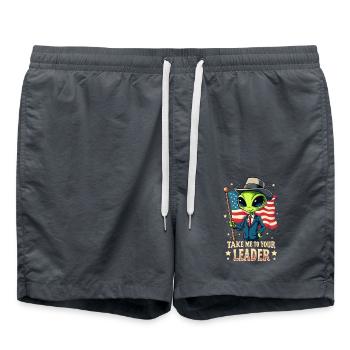 Alien Take Me To Your Leader USA Patriot - Short de bain - charbon - Devant - AI Model Male 185 light (185cm)