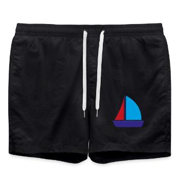 bateau à voile - Short de bain - noir - Devant - AI Model Male 185 light (185cm)