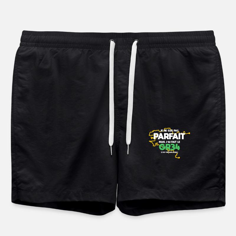 GR34 Grande Randonnée Bretagne trekking marche - Short de bain - noir