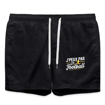 J Peux pas j ai Football - Short de bain - noir - Devant - AI Model Male 185 light (185cm)