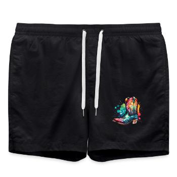 Line Dance Time Line Dancing Dancing - Swim Trunks - black - Front - AI Model Male 185 light (185cm)