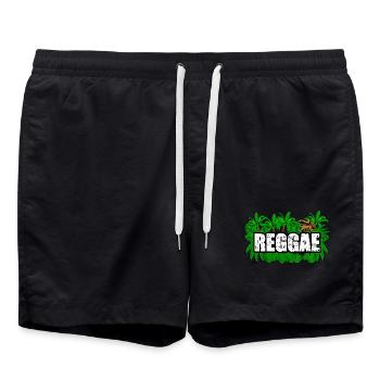 Reggae Lion - Badeshorts - Schwarz - Vorne - AI Model Male 185 light (185cm)
