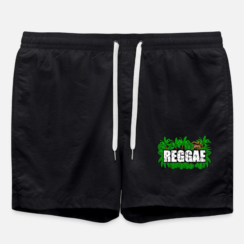Reggae Lion - Swim Trunks - black