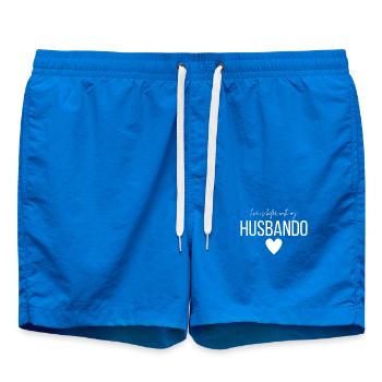Life is better with my Husbando - Swim Trunks - cobalt blue - Front