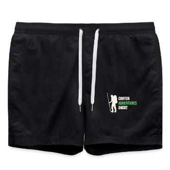 Canyon Adventures Await - Swim Trunks - black - Front - AI Model Male 185 light (185cm)