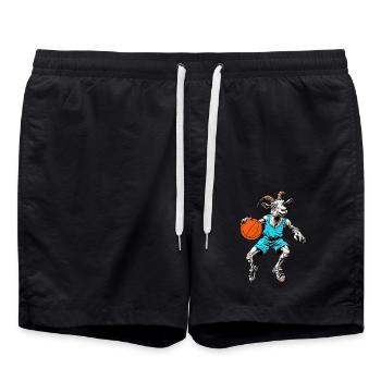 Basketball Goats - Swim Trunks - black - Front - AI Model Male 185 light (185cm)