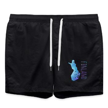 finland - Badeshorts - Schwarz - Vorne - AI Model Male 185 light (185cm)