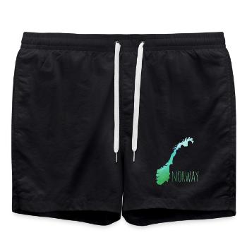 norway - Badeshorts - Schwarz - Vorne - AI Model Male 185 light (185cm)