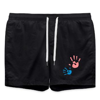 Main mère-enfant - Short de bain - noir - Devant - AI Model Male 185 light (185cm)