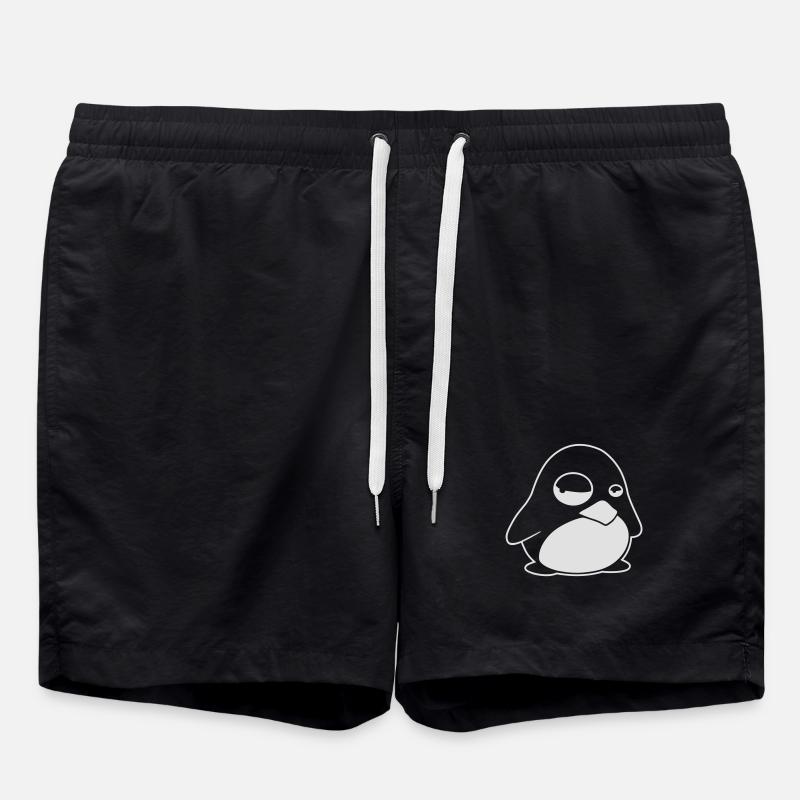 TUX Pinguin, LINUX - Swim Trunks - black