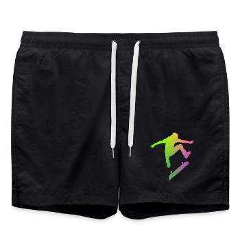 patineur - Short de bain - noir - Devant - AI Model Male 185 light (185cm)
