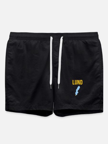 Lund Sweden T-Shirt Lund Souvenir Andenken - Badeshorts - Schwarz