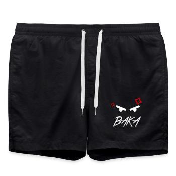 Baka Expression dans l’anime - Short de bain - noir - Devant - AI Model Male 185 light (185cm)