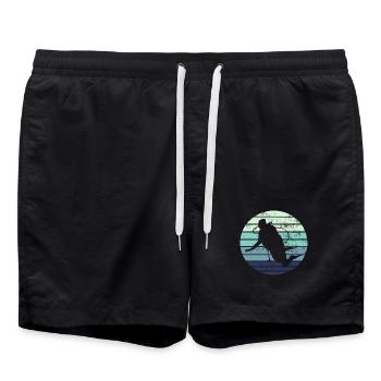 Taucher Tauchen - Badeshorts - Schwarz - Vorne - AI Model Male 185 light (185cm)