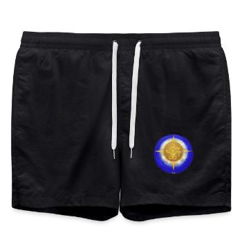 Création lumière de la protection divine 2 - Short de bain - noir - Devant - AI Model Male 185 light (185cm)