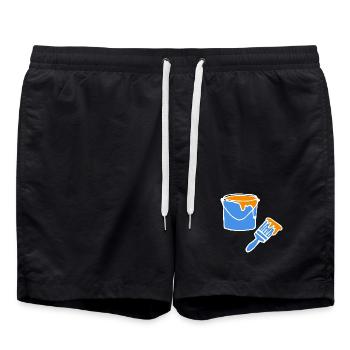 Malerin Anstreicherin Lackiererin - Badeshorts - Schwarz - Vorne - AI Model Male 185 light (185cm)