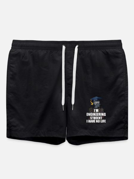 Engineer Student - Swim Trunks - black