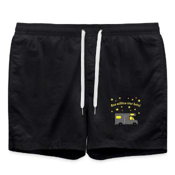 one million star hotel - Badeshorts - Schwarz - Vorne - AI Model Male 185 light (185cm)