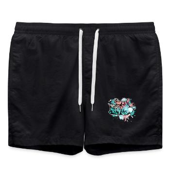 Cat - Swim Trunks - black - Front - AI Model Male 185 light (185cm)