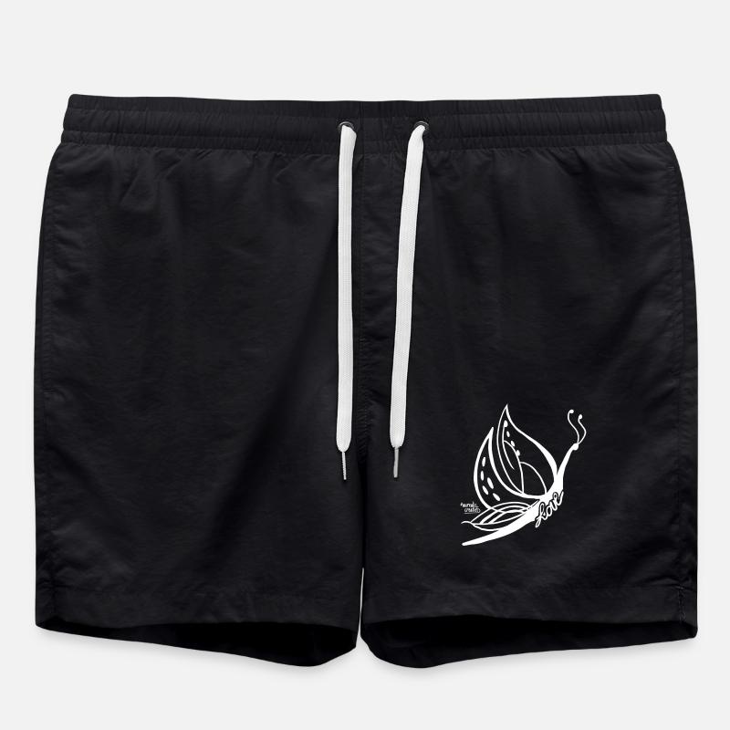 Butterfly Love - Animals - Swim Trunks - black