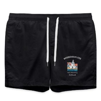 Dortmund, emblématique château entouré de douves Rodenberg - Short de bain - noir - Devant - AI Model Male 185 light (185cm)