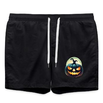 Halloween Pumpkin - Printflow - Badeshorts - Schwarz - Vorne - AI Model Male 185 light (185cm)
