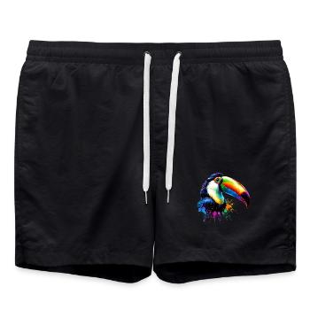 Tukan - Badeshorts - Schwarz - Vorne - AI Model Male 185 light (185cm)