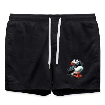 Macareux - Short de bain - noir - Devant - AI Model Male 185 light (185cm)