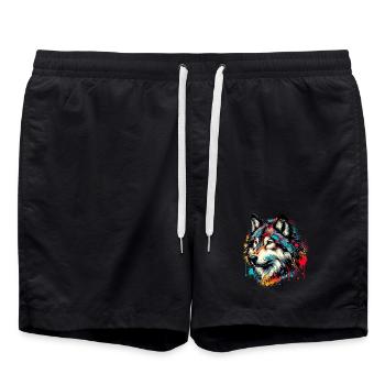 Loup - Short de bain - noir - Devant - AI Model Male 185 light (185cm)